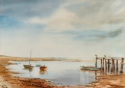 LOLA UNDERWOOD, Near Rosebud, watercolour, signed lower right "Lola Underwood", 36 x 51cm, 54 x 69cm overall. - 2