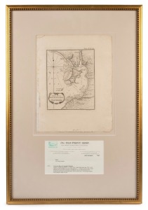 JACQUES-NICOLAS BELLIN (1703-1772) "CARTE DE LA BAYE DE GUAYAQUIL" (Ecuador), antique copper plate engraving, circa 1764, framed and mounted with original receipt from The Old Print Shop, New York, sheet size 44 x 26.5cm, 70 x 48cm overall.