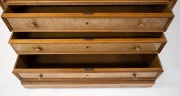 An antique birdseye maple secretaire chest, interior fitted with mahogany drawers and compartments, Northern European origin, 19th century, 108cm high, 131cm wide, 35cm deep. - 5