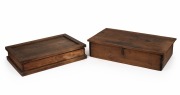 Antique bird egg display, housed in two timber boxes, 19th/early 20th century, ​​​​​​​the larger 57cm wide. - 4