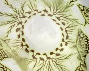 ORREFORS "GRAAL" Swedish aquarium glass bowl by EDWARD HALD, engraved "Orrefors, Graal, Edward Hald", ​​​​​​​6cm high, 21cm diameter. - 2