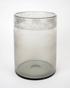 HADELAND Norwegian cylindrical art glass vase, engraved "Hadeland, 7024, S.B.< 20.5cm high.