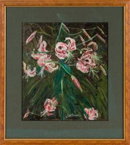 JESSIE TRAILL (1881-1967): Two floral oil paintings, one signed lower right. 30 x 35cm & 15 x 30cm