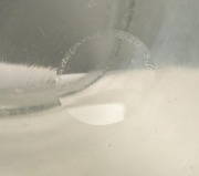 HADELAND Norwegian cylindrical art glass vase, engraved "Hadeland, 7024, S.B.< ​​​​​​​20.5cm high. - 2