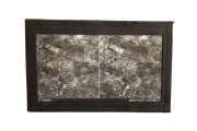 WWII ALLIED BOMBING RAIDS: A tabletop stereoscope, height 52.5cm, purported to have been owned by Royal Air Force Marshal Arthur Harris, loaded with 50 stereo transparencies (dated 1943-45) on chain drive operated by external knob; views mostly show the d - 3