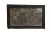 WWII ALLIED BOMBING RAIDS: A tabletop stereoscope, height 52.5cm, purported to have been owned by Royal Air Force Marshal Arthur Harris, loaded with 50 stereo transparencies (dated 1943-45) on chain drive operated by external knob; views mostly show the d - 7