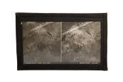 WWII ALLIED BOMBING RAIDS: A tabletop stereoscope, height 52.5cm, purported to have been owned by Royal Air Force Marshal Arthur Harris, loaded with 50 stereo transparencies (dated 1943-45) on chain drive operated by external knob; views mostly show the d - 8