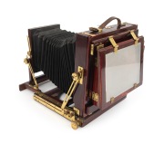"National" triple-extension view camera, late 19th century, plate dimensions 12 x 16.5cm, Thornton-Pickard "Rectoplanat" brass lens. - 4