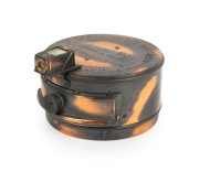 CHICAGO CAMERA CO.: Unusual "Photake" seamless cylindrical camera, c. 1896, for exposures on 5 x 5cm glass plates; Achromat 120mm f14 lens with original viewfinder still present. - 2