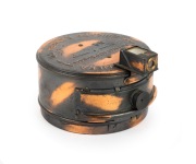 CHICAGO CAMERA CO.: Unusual "Photake" seamless cylindrical camera, c. 1896, for exposures on 5 x 5cm glass plates; Achromat 120mm f14 lens with original viewfinder still present. - 3