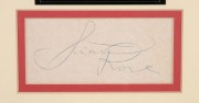 LIONEL ROSE framed photographic display with strong signature on piece and additionally signed on the glass, ​​​​​​​56 x 42cm overall. - 2
