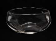 WHITEFRIARS English clear glass hand-blown vase, mid 20th century, 15cm high, 29cm wide. - 2