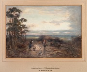 WILLIAM MANNERS (British, 1865-1930), Faggot Gatherers. A Westmoreland Common, watercolour, signed lower and titled on the mount, 17.5 x 25cm, 42 x 49cm overall. - 2