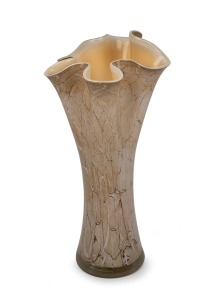An art glass vase with flared rim, unknown maker, 20th century, 42cm high.