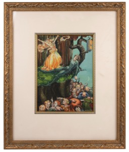 ROSAMUND STOKES (1919-2013) (untitled), watercolour, titled lower right "Rosamund Stokes", 35 x 26cm, 68 x 57cm overall.
