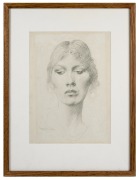 AUGUSTUS JOHN (1878 &ndash; 1961), portrait of a woman, graphite pencil on paper, signed lower left, ​​​​​​​28 x 20cm, 43 x 33cm overall.