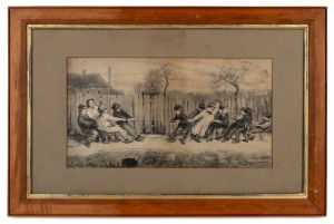 Four assorted framed antique and vintage lithograph prints, 19th/20th century, the largest 50 x 65cm overall.