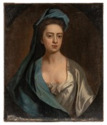 ARTIST UNKNOWN, portrait of a lady, 18th/19th century, oil on canvas (relined), Vickers Brothers 12 Old Bond Street, London, gallery label verso, ​​​​​​​76 x 63cm overall. - 2