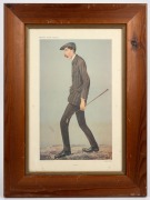 Seven assorted framed artworks, prints, bark picture etc., including an antique Vanity Fair print, the largest 39 x 67cm overall. - 6