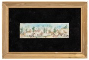 A pair of Indo-Persian miniature polo scenes, hand-painted on ivory panels with later framing, 14 x 21cm each overall. - 3