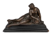 (after) JEAN-BAPTISTE AUGUSTE CLESINGER "Allegory Of The Source", antique Viennese cast bronze figure on ebonised timber plinth, with foundry stamp "K. K. KUNST-ERZGIESSERE, WIEN", retailer's ink stamp "Anton Brosohek... Wien", 19th century, 22cm high, 35