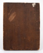 An antique Russian icon in the Byzantine style, depicting St. Nicholas, The Virgin Mary & Child and Jesus, mid 19th century, 18 x 14cm. - 2