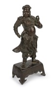 An antique Chinese cast bronze statue of Guan Gong (Han Dynasty general and revered God of War), ​​​​​​​34cm high.