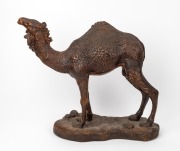 An antique Chinese ceramic statue of a camel, Qing Dynasty, 19th century, impressed seal marl to the side of the base, 36cm high, 42cm wide. - 3