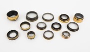 VARIOUS MANUFACTURERS: Group of late-19th century brass lens elements; the widest 52mm. (13 items) - 2