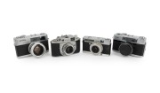 MINOLTA: Group of four c. 1960s rangefinder cameras, comprising Minolta A, Minolta A5, Minolta Hi-Matic 9, and Minolta P. (4 items)