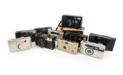 PLASTIC POINT AND SHOOT CAMERAS: 1980s-90s group, including noted Nikon Lite Touch Zoom 70Ws AF and Ricoh R-70Q. (10 items)