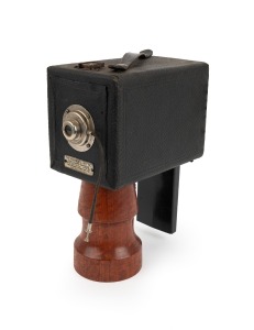 CHICAGO FERROTYPE: "The Mandelette Post Card Camera", c. 1913, 2&frac12; x 3&frac12; exposures, unusual direct positive street camera; enterprising owners of this camera were able to rove public areas producing real photo postcards in minutes for paying members of the 