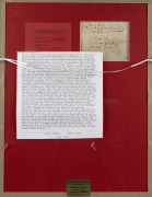 An antique indenture dated August 1672 on vellum, attractively framed and mounted, 54 x 43cm overall. - 3