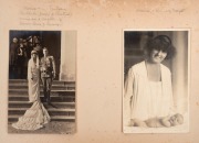 PRINCESS LUISA of FLORENCE antique vellum covered photo album titled "FIRENZE 1905" with hand-written dedication signed by Princess Luisa, plus two tipped in real photograph postcards of Princess Luisa's daughter Princess Monica of Tuscany with her husban - 2