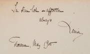 PRINCESS LUISA of FLORENCE antique vellum covered photo album titled "FIRENZE 1905" with hand-written dedication signed by Princess Luisa, plus two tipped in real photograph postcards of Princess Luisa's daughter Princess Monica of Tuscany with her husban - 6