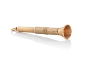 An antique 9ct gold cigar punch retailed by WILLIAM DRUMMOND & Co. of Melbourne, 19th/20th century, 7cm long, 8.9 grams total.