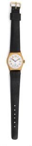 ETERNA vintage 9ct gold cased manual wristwatch with Arabic numerals and subsidiary seconds dial, 30mm wide including crown.