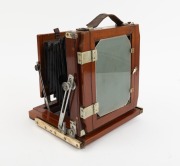 HENRY PARK: "Victoria" triple-extension view camera, late 19th century, plate dimensions 16.5 x 12cm, brass lens with aperture ring, unusual aluminium fittings. - 2