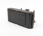 BUTCHER & SONS: "Stereolette" folding-bed stereo camera, c. 1910s, plate dimensions 13 x 8.5cm, twin Aldis Uno Anastigmat f7.7 lenses, waist-level finder. - 3