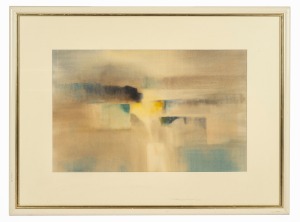JAMES DOUGLAS WATSON (1912-1979), abstract, watercolour, signed lower left "James D. Watson", ​​​​​​​47 x 75cm, 81 x 108cm overall.