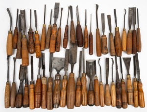 CHISELS, a fine collection of antique and vintage examples, (45 items)