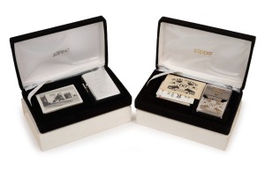 ZIPPO "PEARL HARBOR" 60th Anniversary limited edition lighter in original plush box; together with a ZIPPO CANADA "COLLECTOR'S EDITION Numbered Series" limited edition lighter in original plush box. (2 items).