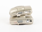 OLYMPUS - MJU: Pair of c. 1990s plastic point-and-shoot cameras, comprising Olympus Mju II Zoom 80 and Olympus Mju Zoom Wide 80. (2 items) - 2