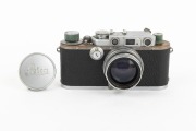 LEITZ: Leica IIIa film camera [#241098], c. 1935, Summitar 50mm f2 lens [#811837] with Leica cap. - 3