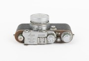 LEITZ: Leica IIIa film camera [#241098], c. 1935, Summitar 50mm f2 lens [#811837] with Leica cap. - 4