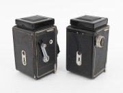 MEOPTA: Two different c. 1940s Flexaret TLRs with Mirar 80mm f3.5 lenses, one with Prontor II shutter, the other with Prontor-S shutter. - 2