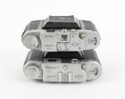 MAMIYA: Pair of c. 1940s Mamiya-Six folding cameras, both with Zuiko 75mm f3.5 lens, one with Seikosha-Rapid shutter, the other with Konan-Rapid shutter. - 2