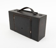 KODAK: No. 4 Screen Focus folding camera, c. 1904, Rapid Rectilinear lens, red bellows, unusual hinged body; one of only approximately 4000 to be manufactured. - 2