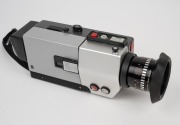 LEITZ: Leicina Super RT1 super-8 movie camera [#071678], c. 1970, with Vario 8-64mm f1.9 lens and hood; offered in leather case with boxed Leitz lens filter and instruction booklet. - 4
