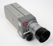 LEITZ: Group of movie-making items including Leicina 8SV, ST1 Electronic Control Unit (boxed), Universal Handgrip with Shoulder Stock [14 239], three lens hoods, a folder of ephemera, and others. (11 items, six of which in maker's boxes) - 3